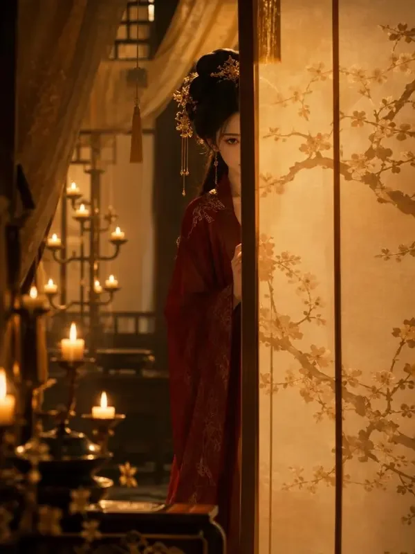 《穿越成皇后，我靠带货封神》短剧封面，穿越重生题材，共68集