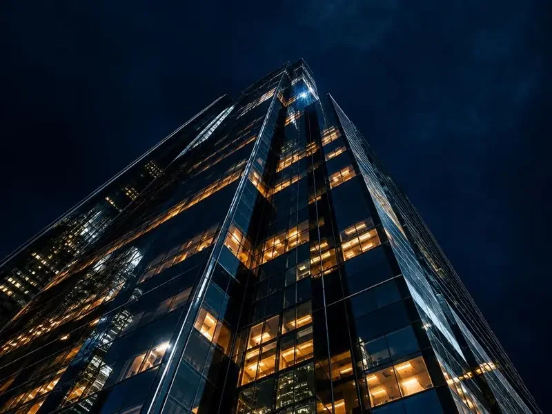 逆袭题材短剧氛围图，城市夜景灯光