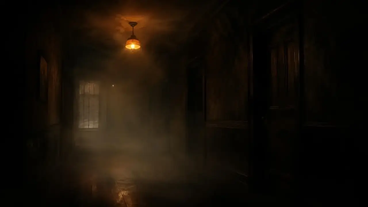 《深夜十二点的访客》短剧横版剧照，悬疑题材